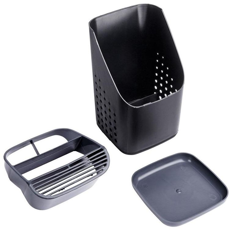 Vilde, ociekacz stojak na sztućce, czarny