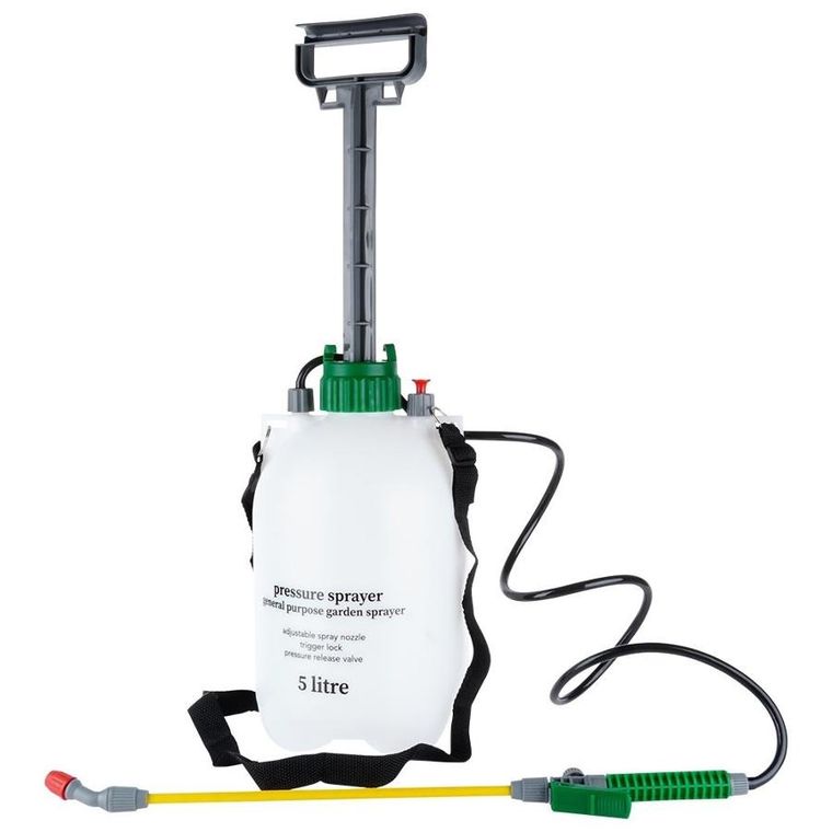 Vilde, opryskiwacz do roślin ciśnieniowy, czarny, 5 l