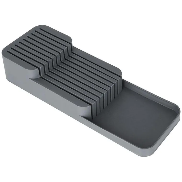 Vilde, organizer do szuflady na noże kuchenne, szary, 39-14.5-7.5 cm