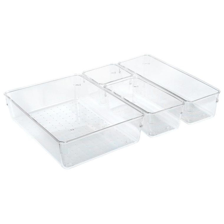 Vilde, organizer na kosmetyki do makijażu, akrylowy, 4 el.