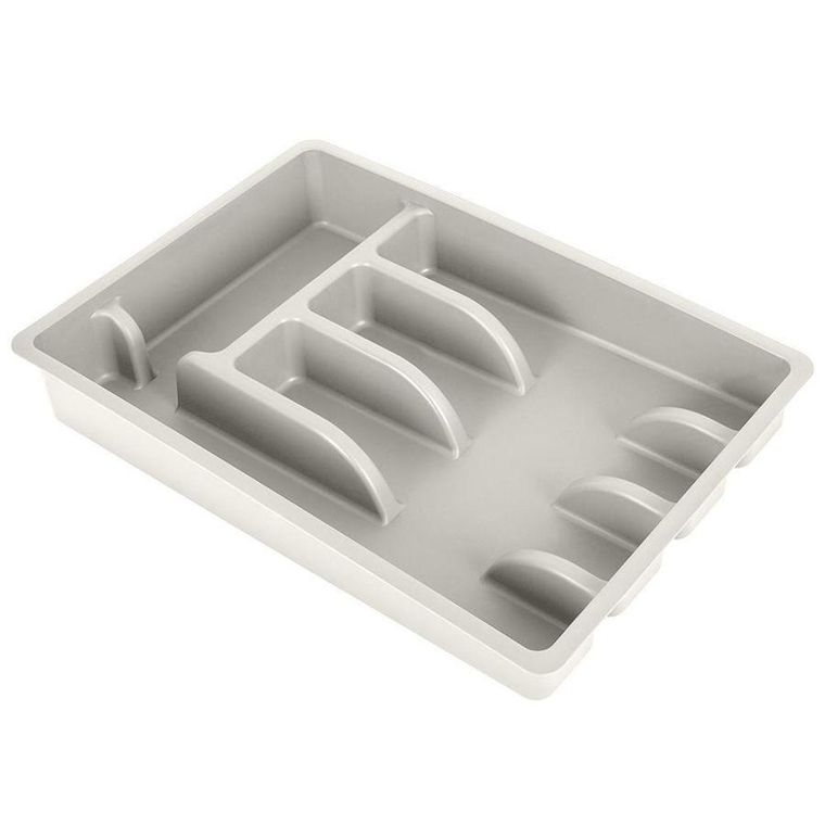 Vilde, organizer na sztućce, wkład do szuflady, popielaty, 36-25,5-6 cm