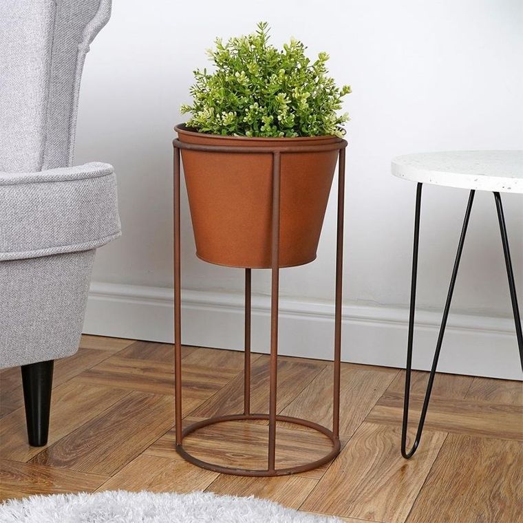 Vilde, osłonka na doniczkę, na stojaku metalowa, 41 cm