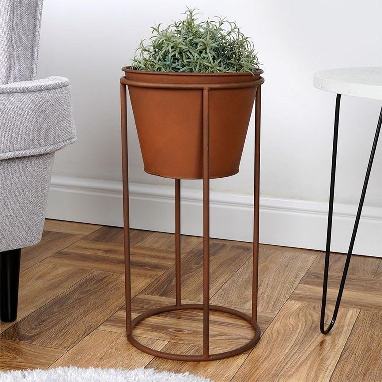 Vilde, osłonka na doniczkę, na stojaku metalowa, 44 cm