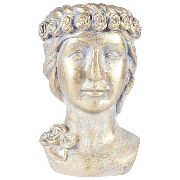 Vilde, osłonka na doniczkę, złota głowa, 33 cm