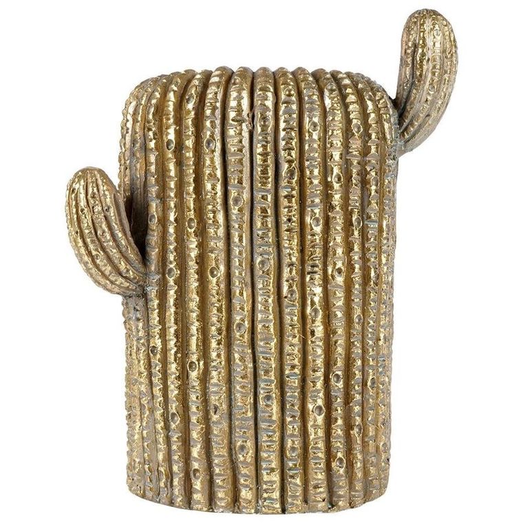 Vilde, osłonka na doniczkę, złota kaktus, 34.5 cm