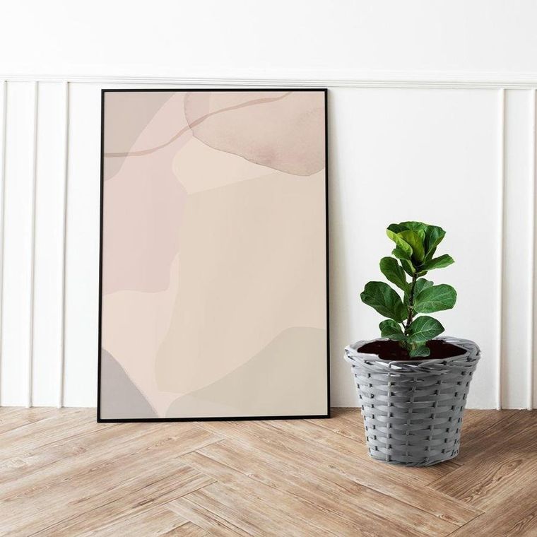 Vilde, osłonka na kwiaty, pleciona, szara, koszyk boho, 25-20 cm