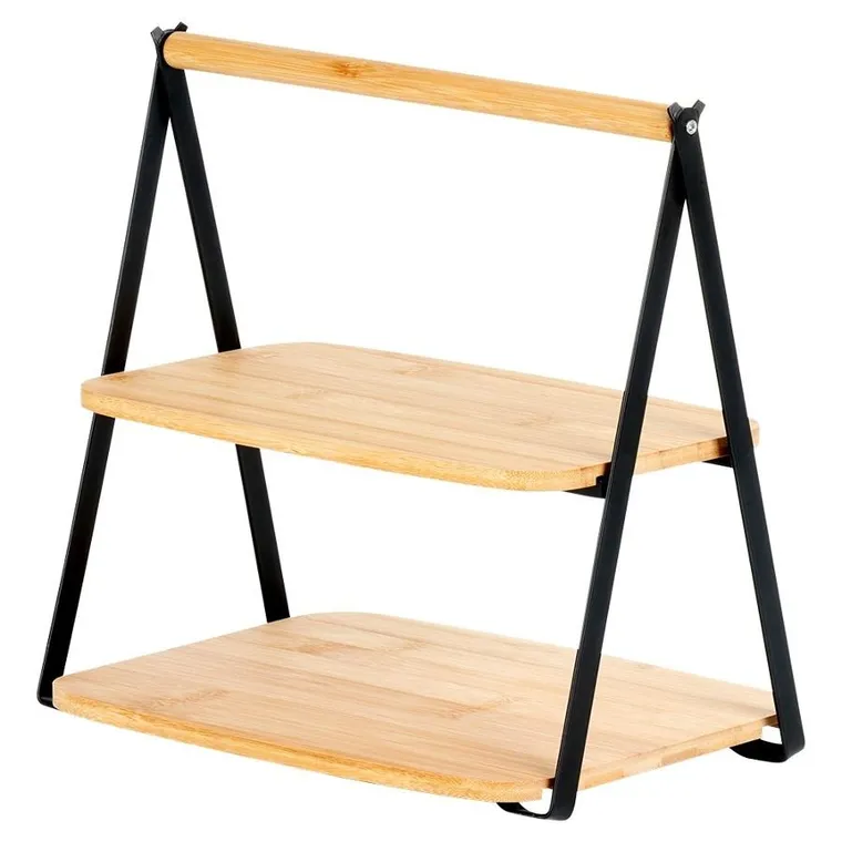 Vilde, patera bambusowa, 2-piętrowa, 28-20-27,5 cm