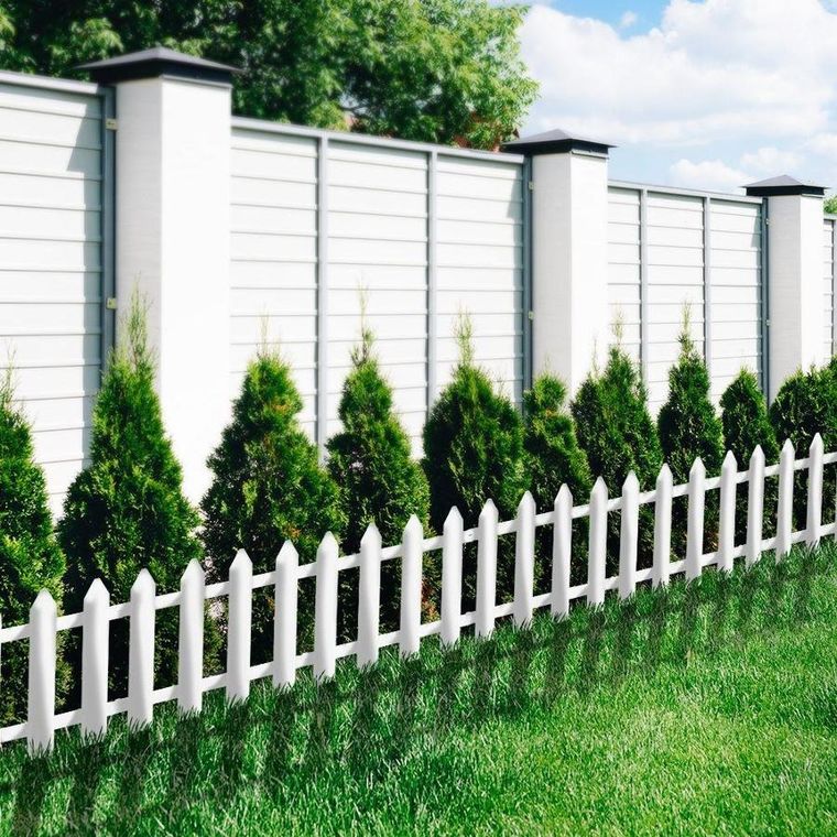 Vilde, płotek ogrodowy biały 30-30 cm 10 szt.