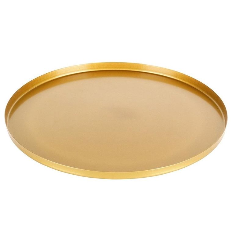 Vilde, podstawka pod kompozycje dekoracyjne, świece, metalowa, złota, 30 cm