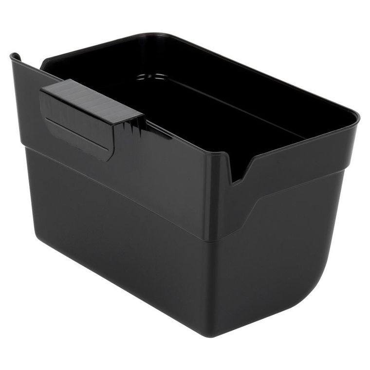 Vilde, pojemnik na obierki na drzwi, czarny, 2,5l, 22,5-15-13,5 cm