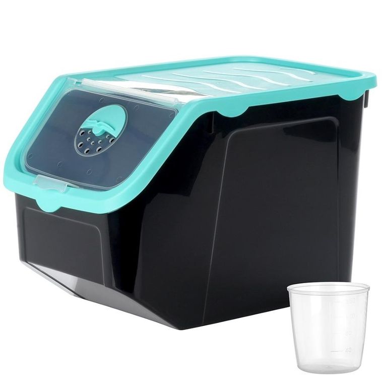 Vilde, pojemnik na warzywa i owoce, z pokrywką, czarny, 12 l