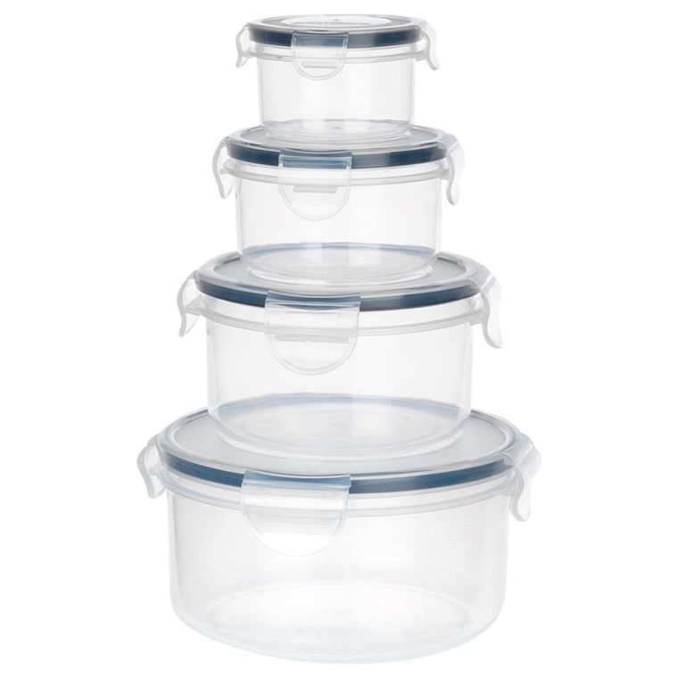 Vilde, pojemniki na żywność z pokrywką i uszczelką, 4 szt.