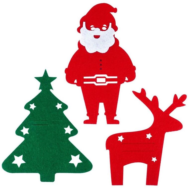 Vilde, pokrowiec etui na sztućce, świąteczny, 6 szt.