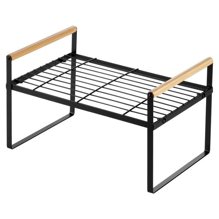 Vilde, półka kuchenna, metalowa, czarna, 33-21-19,5 cm