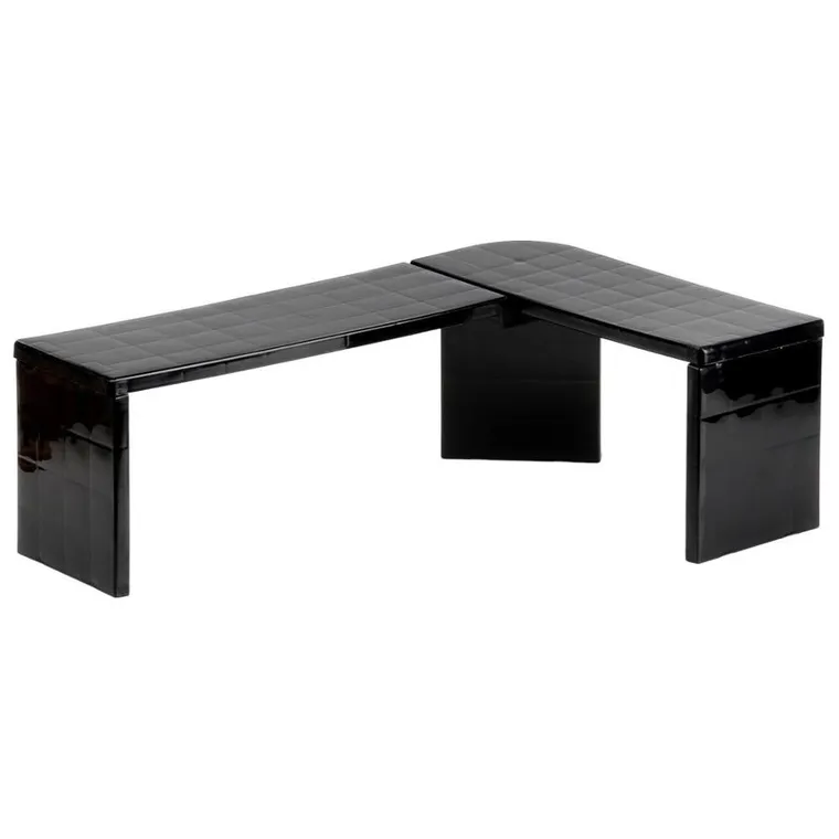 Vilde, półka kuchenna, narożna, czarna, 47-32-15,5 cm