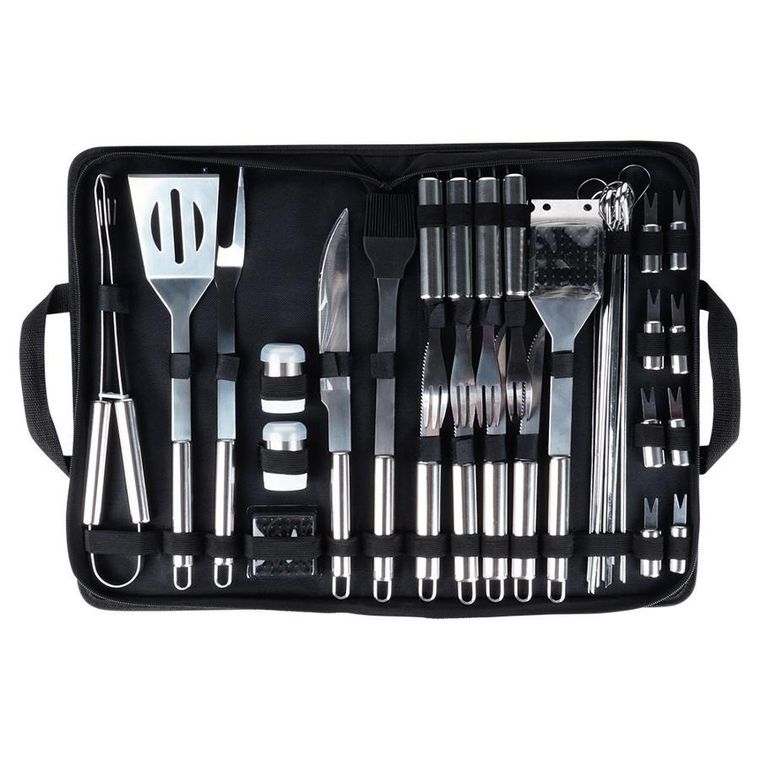 Vilde, przybory do grilla, stalowy z etui, 33 elementy