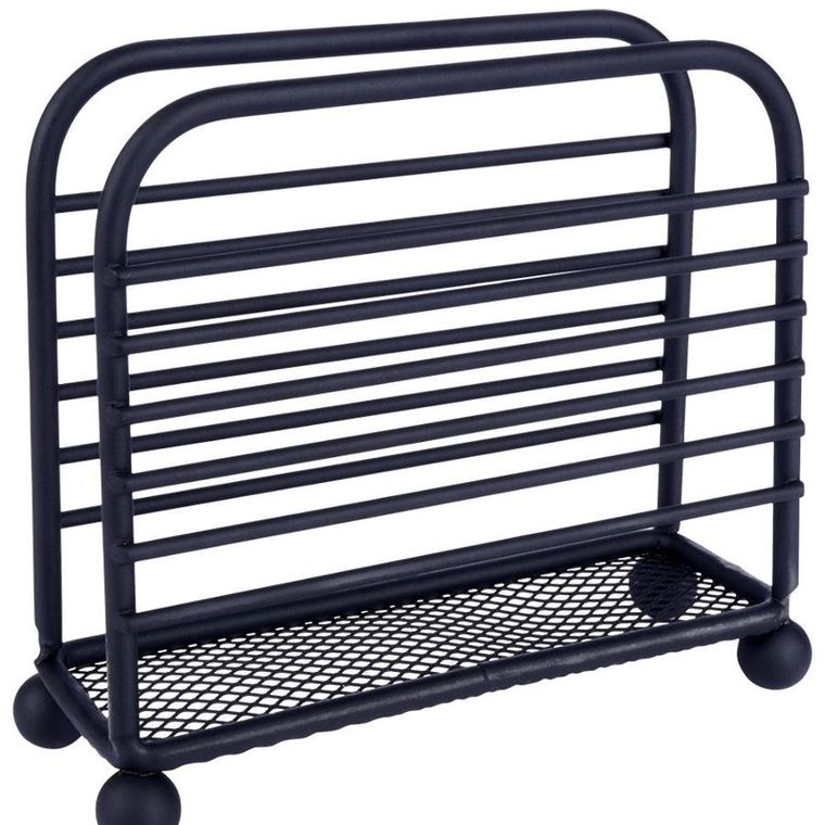 Vilde, serwetnik, metalowy czarny, 11.5-10 cm