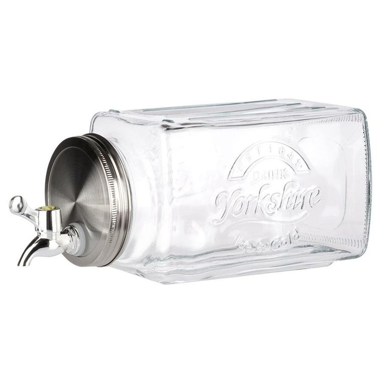 Vilde, słój do napojów z kranikiem, szklany, do lodówki, 3,3l