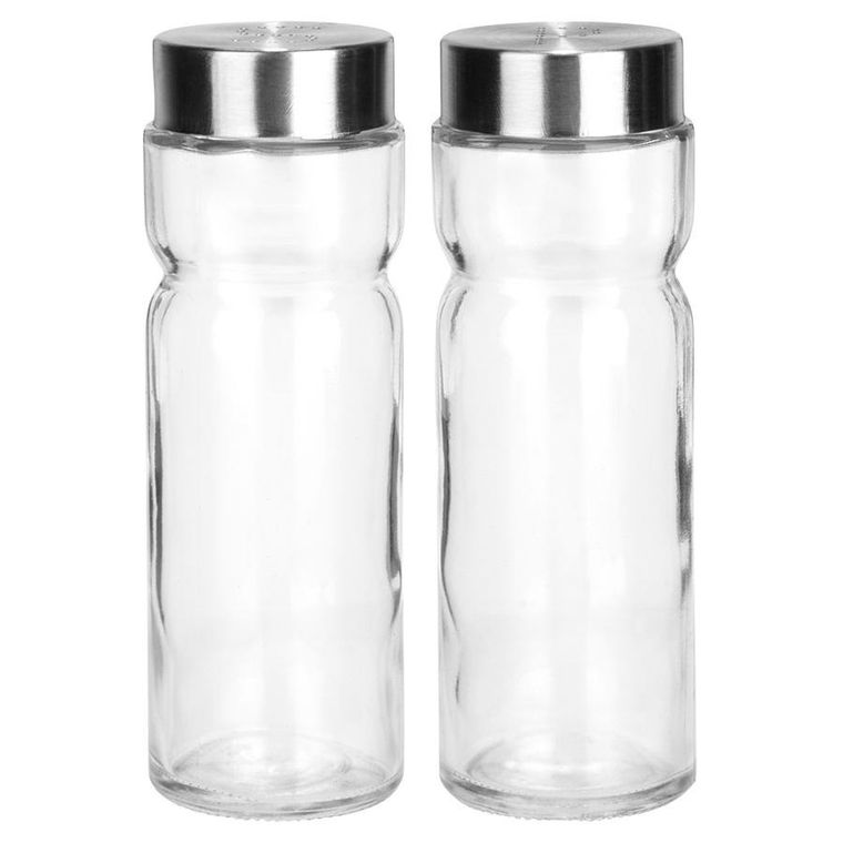 Vilde, solniczka i pieprzniczka szklana, 170 ml, 2 szt.
