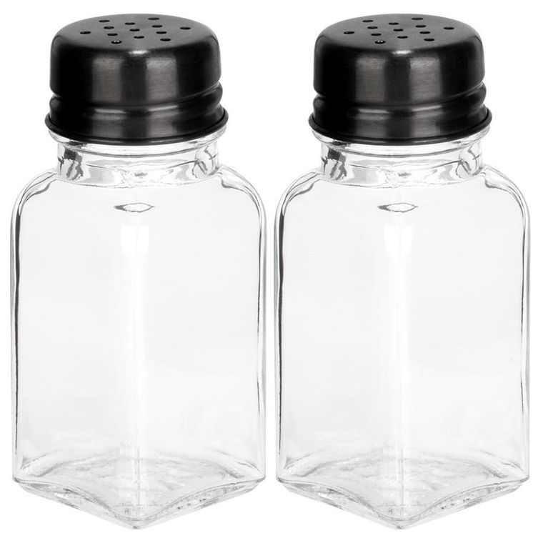 Vilde, solniczka i pieprzniczka szklana, 80 ml, 2 szt.