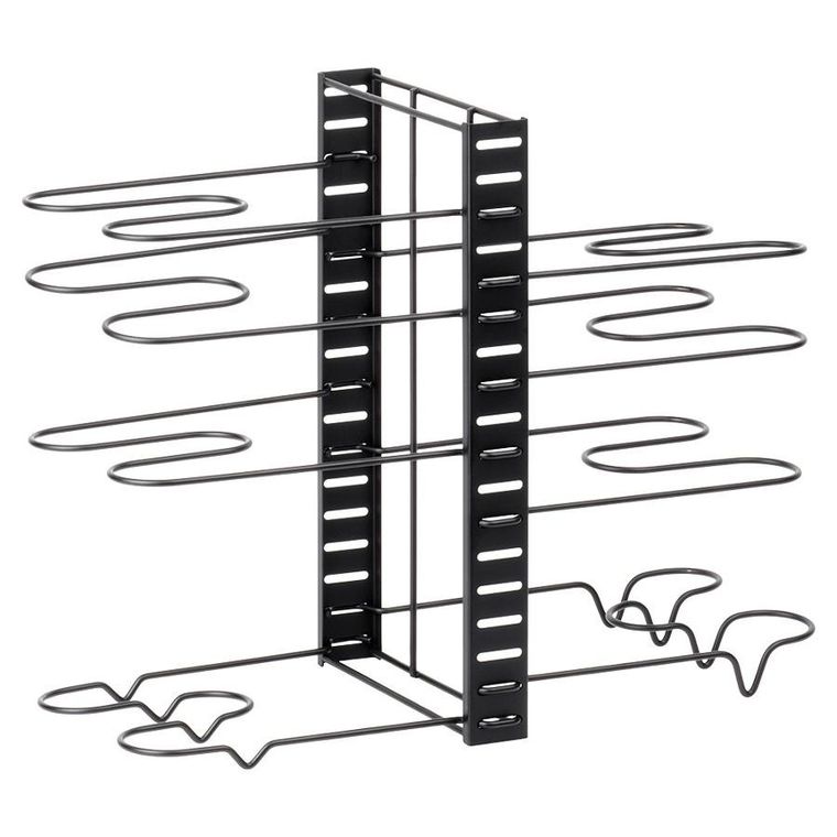 Vilde, stojak na garnki, patelnie i pokrywki, metalowy, czarny