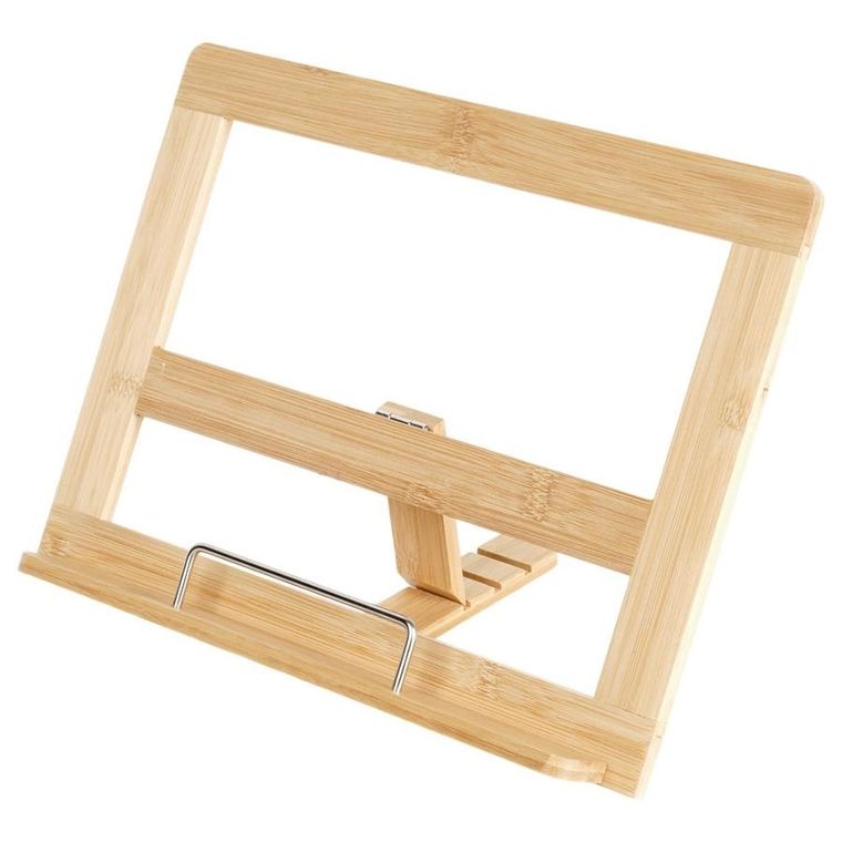 Vilde, stojak na książkę kucharską, bambusowy, regulowany