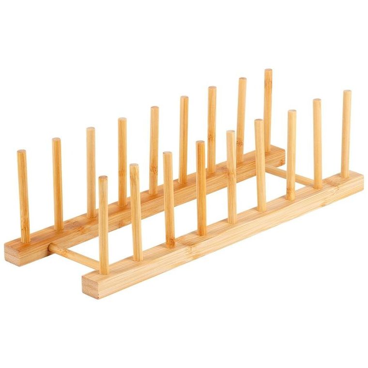 Vilde, stojak na pokrywki i talerze bambusowy, 34.5-12-12 cm