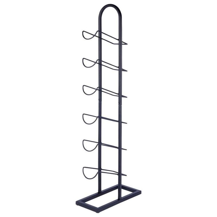 Vilde, Stojak na wino metalowy czarny 6 butelek 27-13-84,5 cm