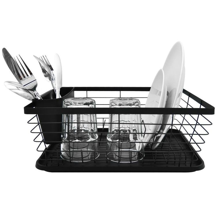 Vilde, suszarka na naczynia, czarna, 36-30-14,5 cm