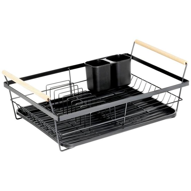 Vilde, suszarka na naczynia, czarna, 50,5-33-18 cm