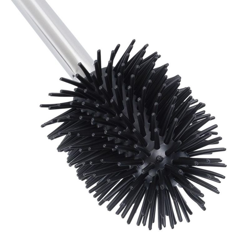 Vilde, szczotka do toalety, silikonowa, czarna, zapasowa, 35 cm