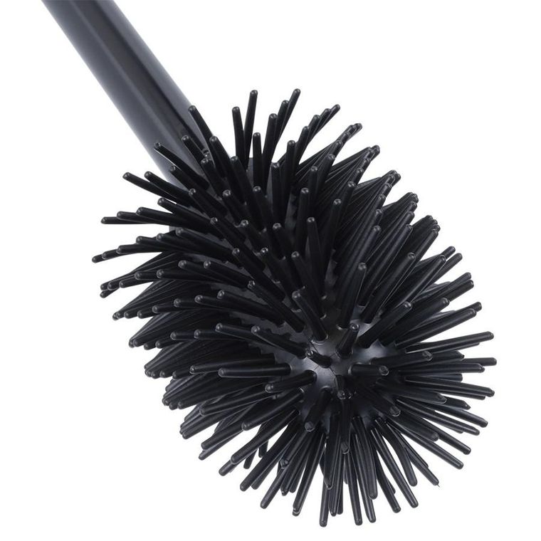 Vilde, szczotka do toalety, silikonowa, czarna, zapasowa, 35 cm