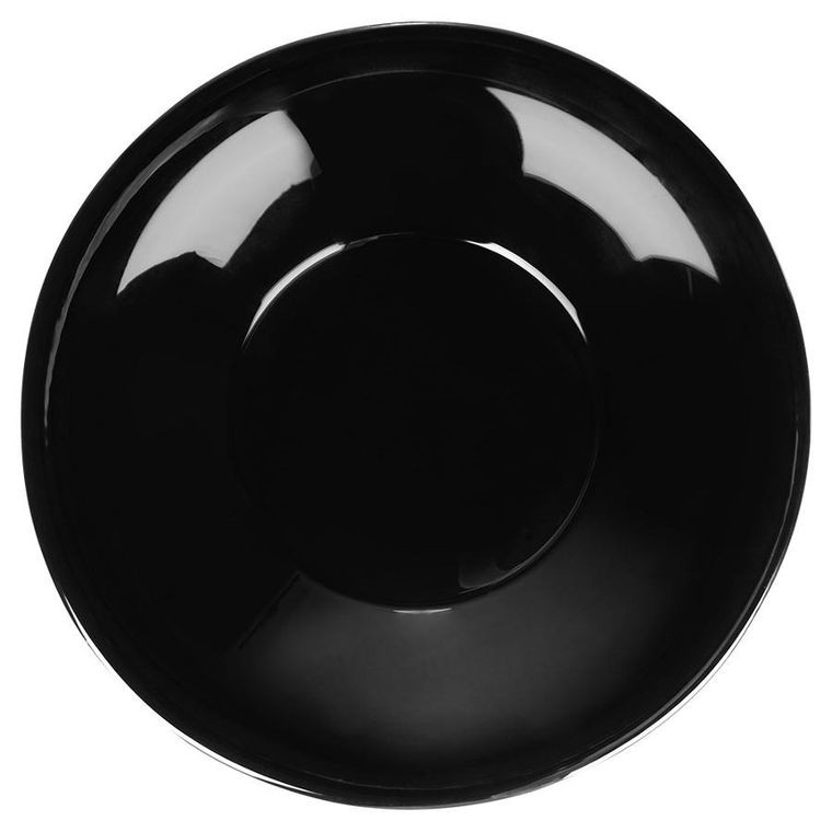 Vilde, talerze obiadowe głębokie szklane, czarne, 21,5 cm, 400 ml, 6 szt.