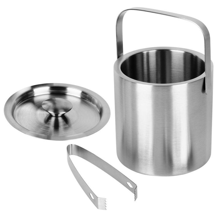 Vilde, wiaderko do lodu ze szczypcami, stalowe, termiczne