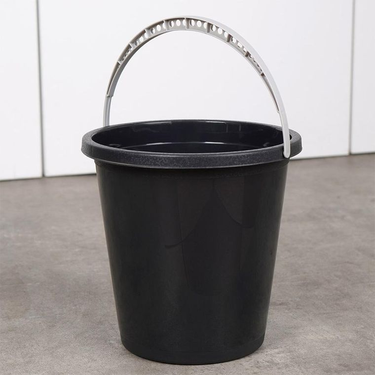 Vilde, wiadro plastikowe, czarne, 5 l