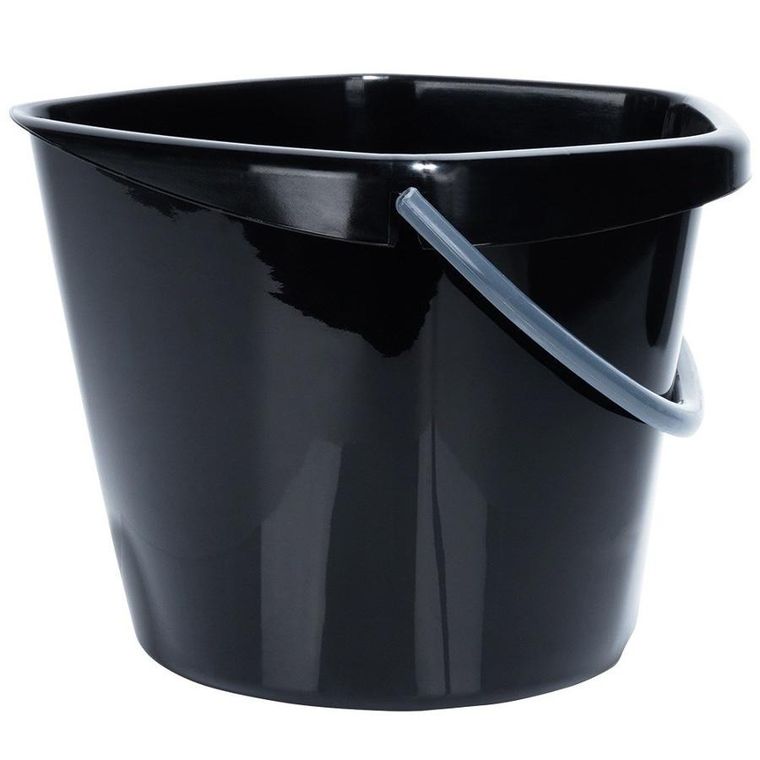 Vilde, wiadro, plastikowe, czarne, 5l