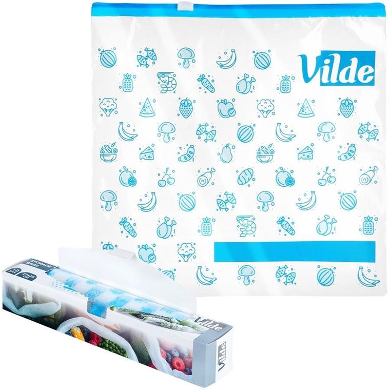 Vilde, woreczki strunowe do żywności, 27-26 cm, 10 szt.