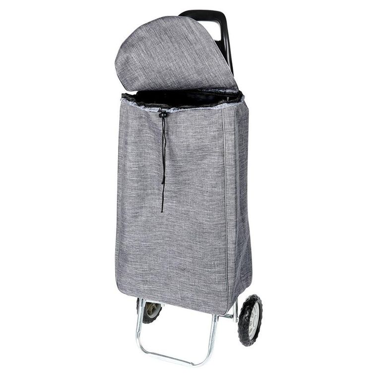 Vilde, wózek z torbą na zakupy, szary, 30l