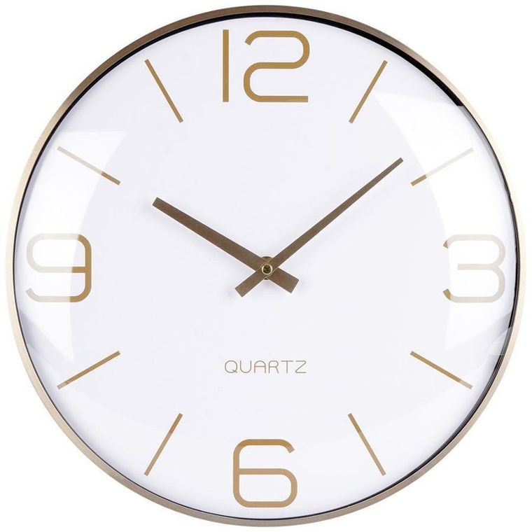 Vilde, zegar ścienny, złoty biały, 30 cm