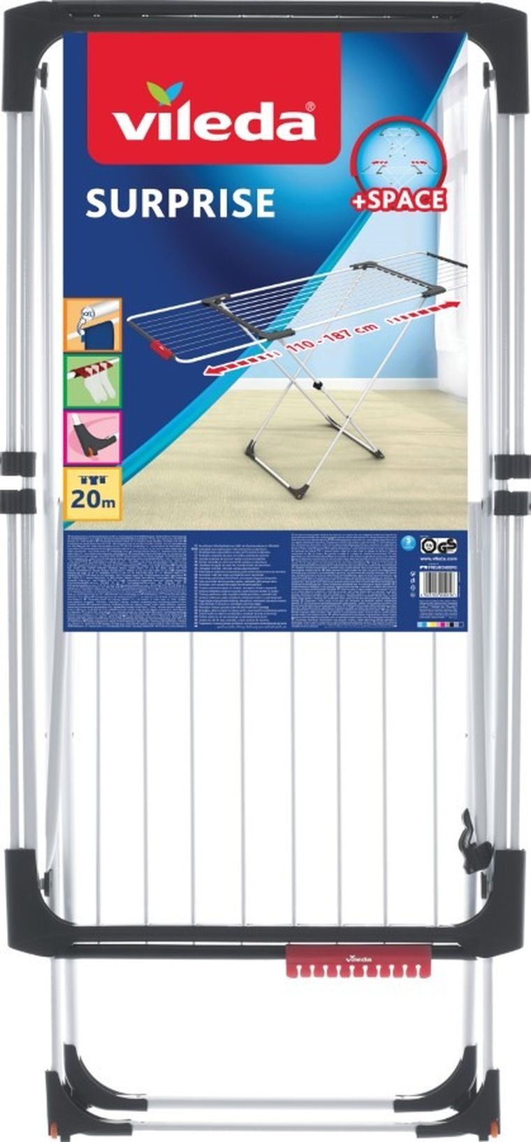 Vileda, Suprise, suszarka na pranie, stojąca, 157235