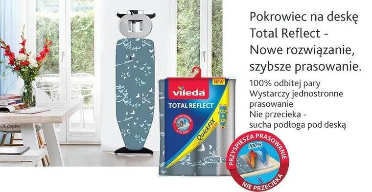 Vileda, Total Reflect, pokrowiec na deskę do prasowania, 163263