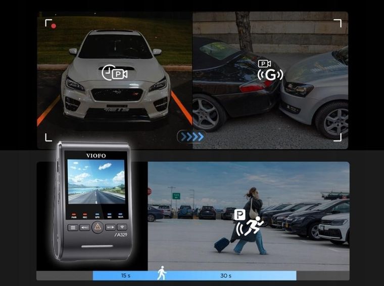 Viofo, wideorejestrator, A329S 3CH GPS
