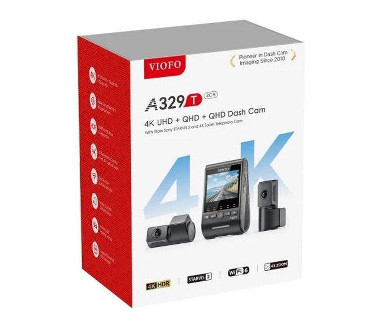 Viofo, wideorejestrator, A329T 3CH GPS