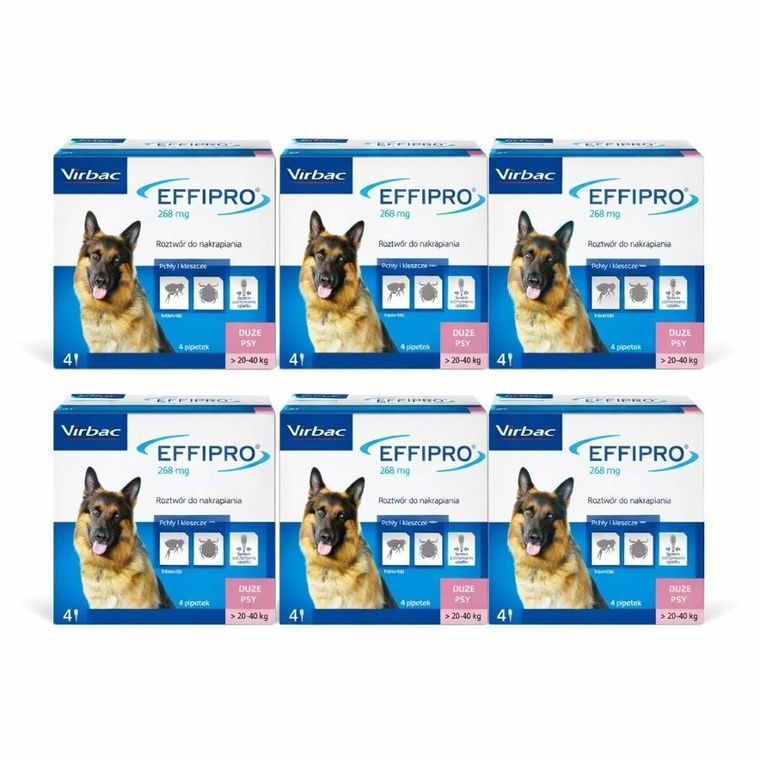 Virbac, Effipro, roztwór do nakrapiania dużych psów, 24-268mg