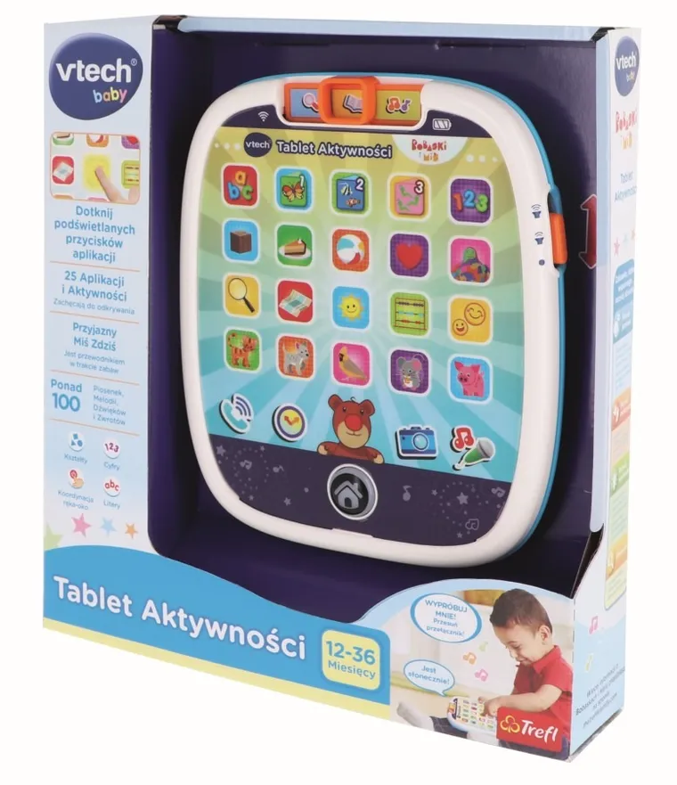 Vtech, Bobaski i Miś, tablet aktywności, zabawka interaktywna