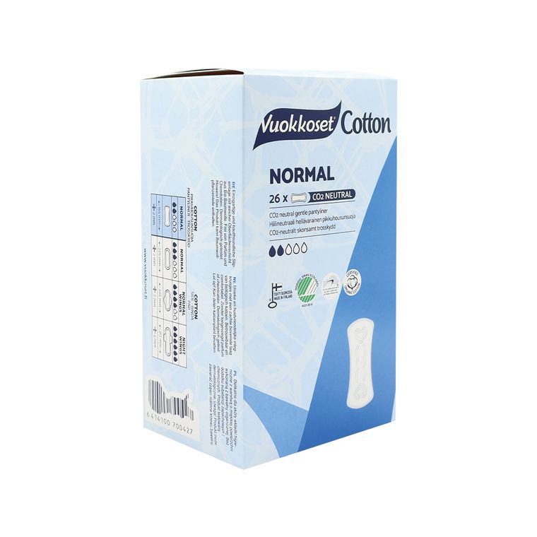 Vuokkoset, Cotton, wkładki higieniczne, Normal Sensitive, 26 szt.