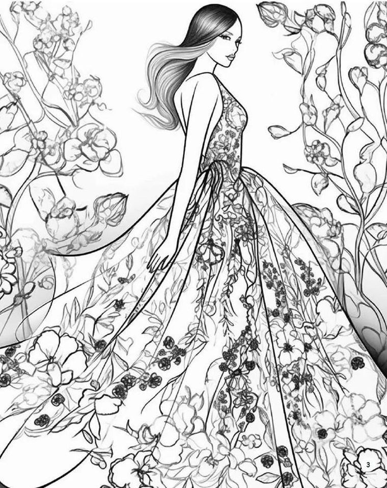 W świecie trendów. Kolorowanka. Fashionista