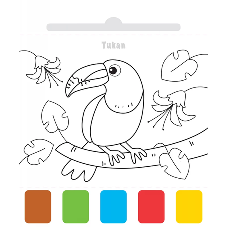 W Zoo. Malowanka. Użyj wody, zbudź kolory