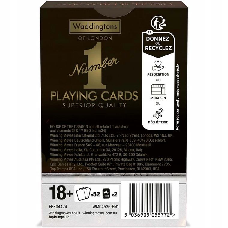 Waddingtons no.1, House of Dragon, karty do gry