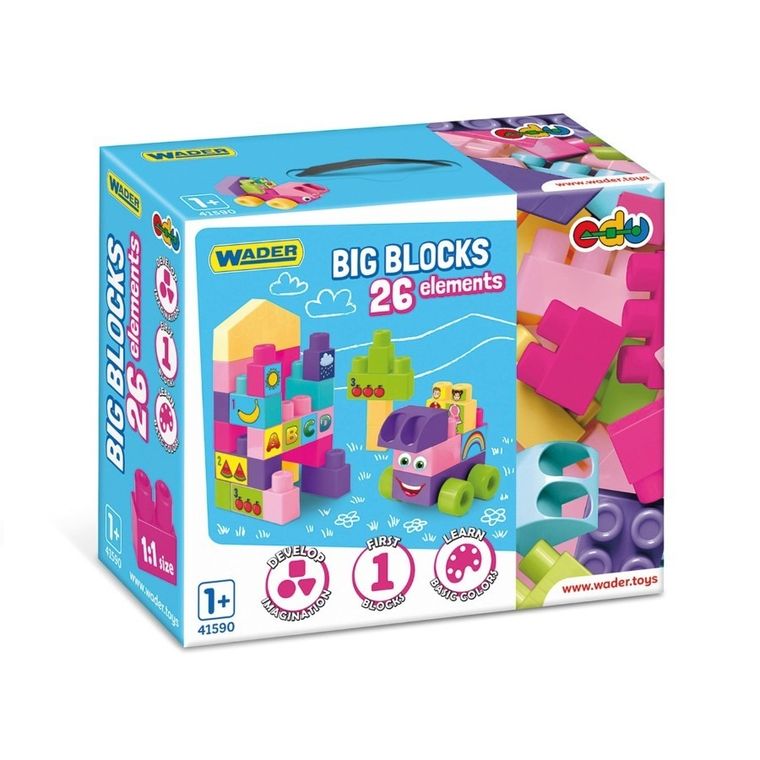 Wader, Big Blocks, klocki, 26 elementów